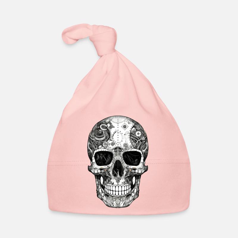 Creepy Machine Skull Skull dans le style gothique Bonnet bio Bébé