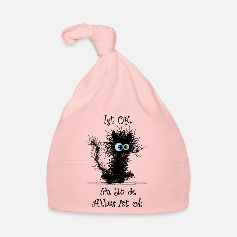 Katze Ich bin ok it`s fine Baby Bio-Mütze
