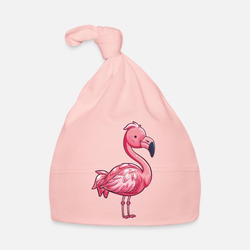Flamingo Comic - Baby Bio-Mütze - Rosa