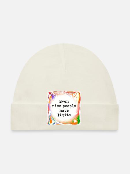 We all have limits - Organic Baby Cap - pink - Front