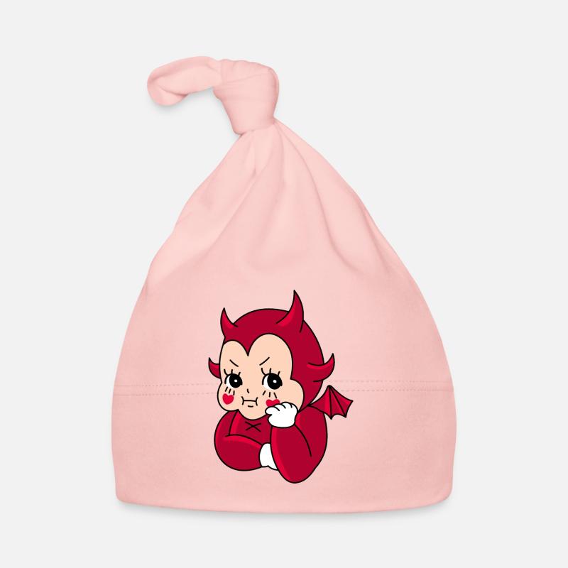 Devil baby doll - Bonnet bio Bébé - rose