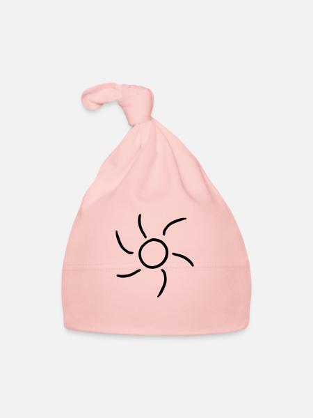 soleil - Bonnet bio Bébé - rose - Devant