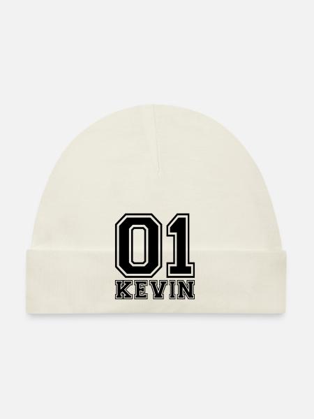 Kevin - Name - Baby Bio-Mütze - Rosa - Vorne