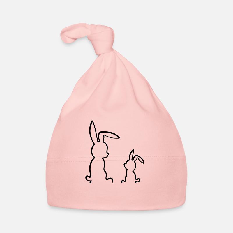 Osten - Zwei Hasen Baby Bio-Mütze