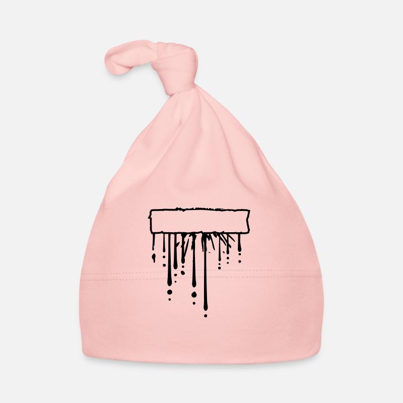 Champ de texte signe cadre goutte éclaboussures de graffitis Bonnet bio Bébé