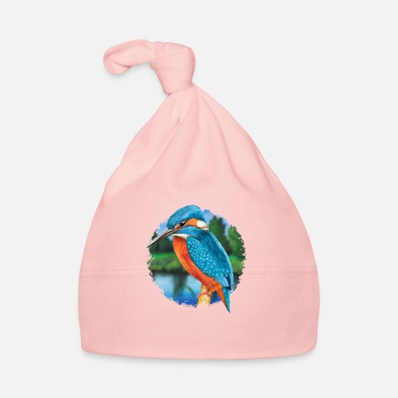 Eisvogel - Baby Bio-Mütze - Rosa