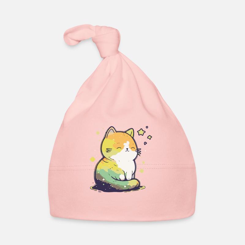 Comic Cute Kawaii Katze Sternchen Kitten Kätzchen Baby Bio-Mütze