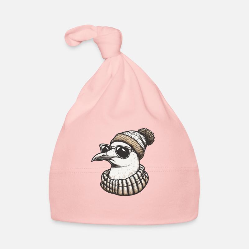 Coole möwe mit sonnenbrille und mütze Baby Bio-Mütze