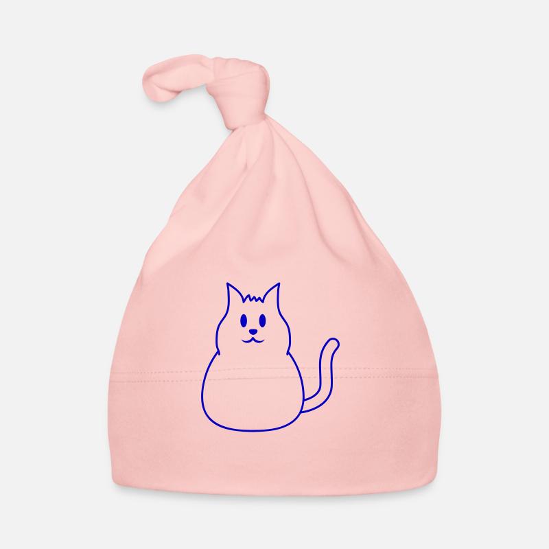 Gros Chat Beau Heureux Heureux Souriant Bonnet bio Bébé