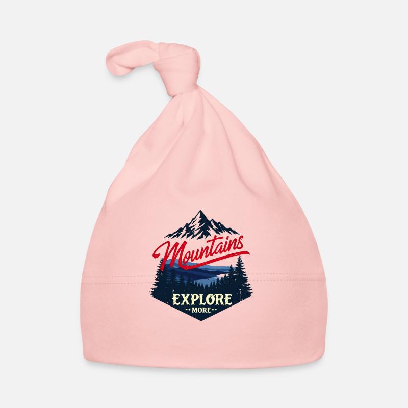 Mountains: Explore More Adventure Design Organic Baby Cap