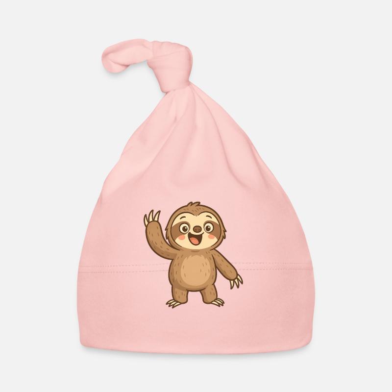 Faultier - Baby Bio-Mütze - Rosa