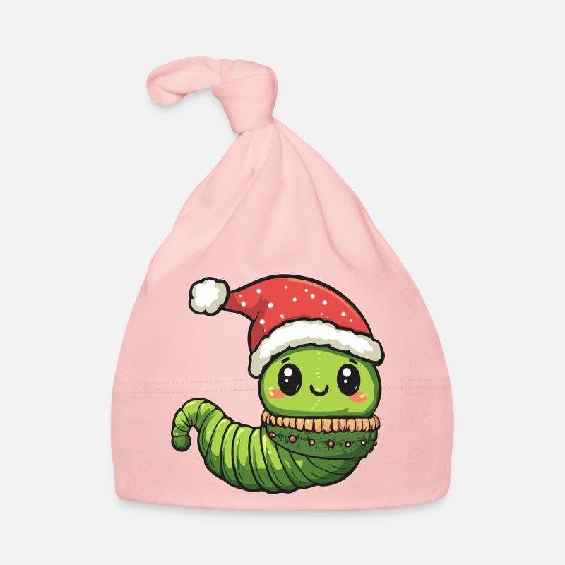 Wurm Weihnachten Comic Baby Bio-Mütze