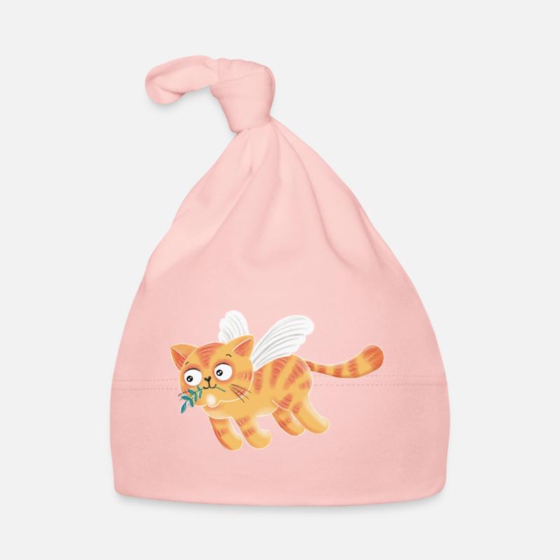 Peace cat Leo flies for peace Organic Baby Cap