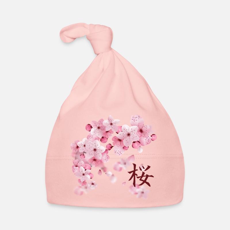 Japanische Kirschblüten - Sakura Baby Bio-Mütze
