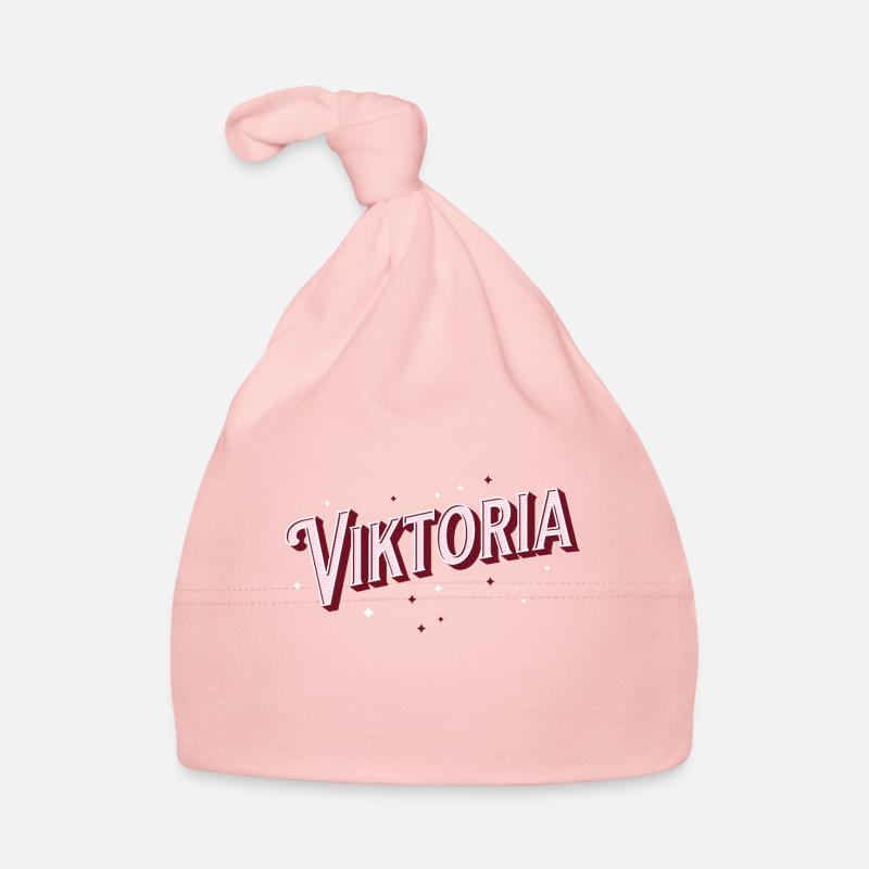 Viktoria Name tolle Mädchen Geschenkidee Baby Bio-Mütze