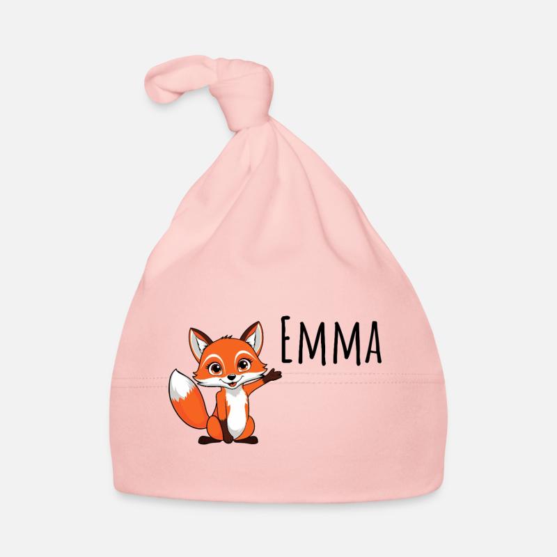renard - Je m’appelle Emma - Mignon animal de la forêt Bonnet bio Bébé