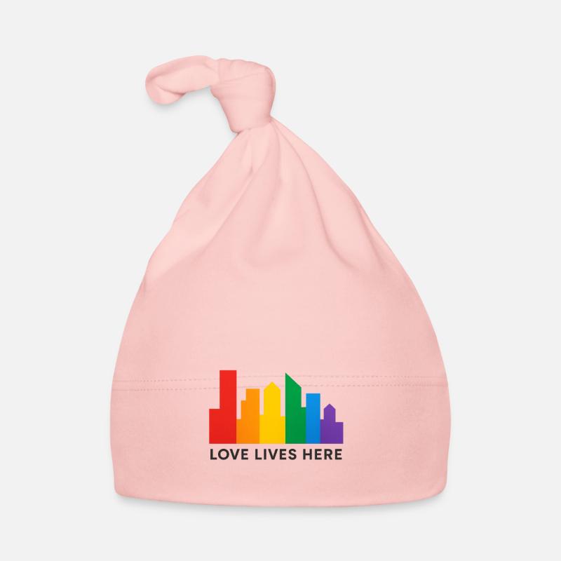 Fierté de l’horizon de l’arc-en-ciel - Bonnet bio Bébé - rose