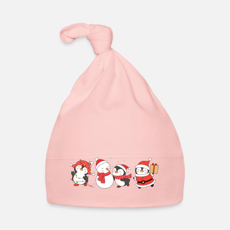 Drôle de Noël pinguin. Pinguin de Noël Bonnet bio Bébé