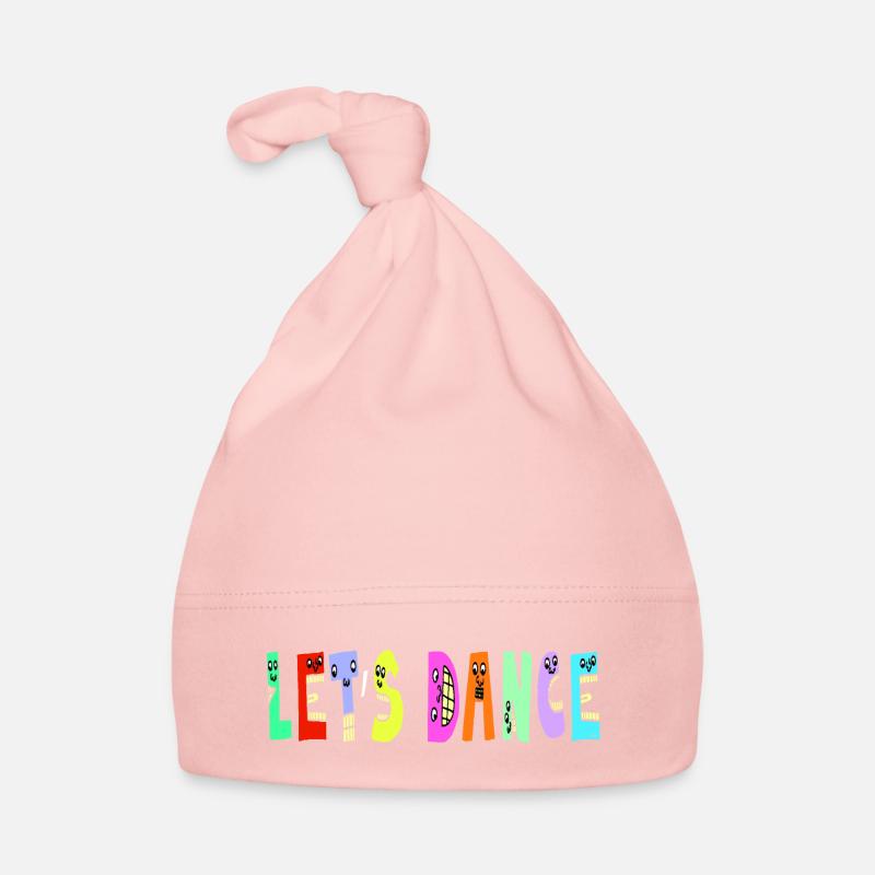 Cute Let's Dance Motivational Text Illustrated Organic Baby Cap