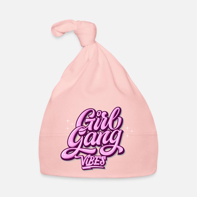 Ambiance de gang de filles - Bonnet bio Bébé - rose
