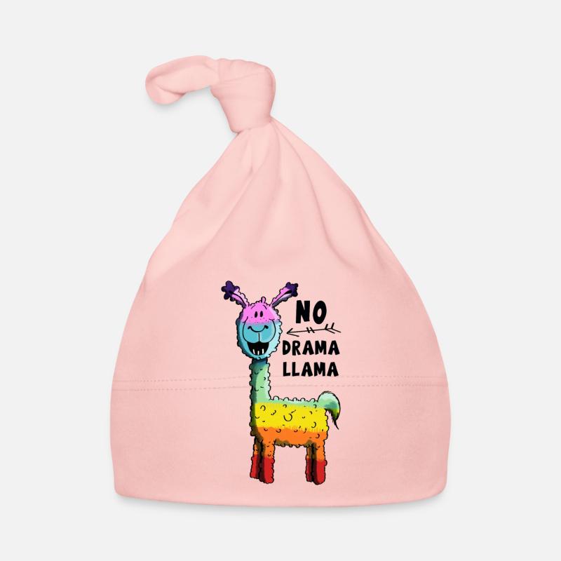 Regenbogen No Drama Llama - Lama - Geschenk Baby Bio-Mütze