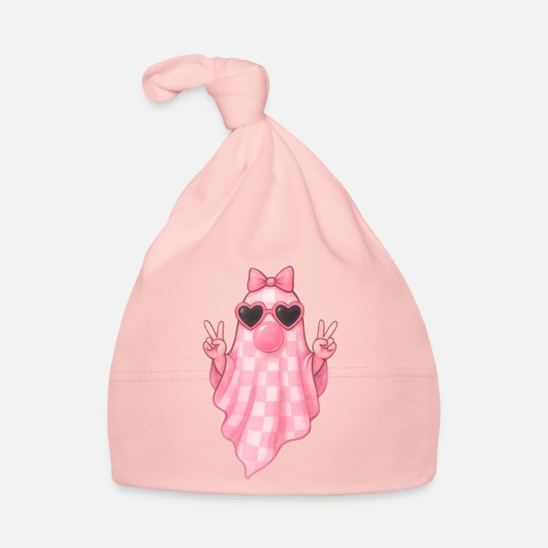 Süßer Pink Geist Halloween Design Baby Bio-Mütze