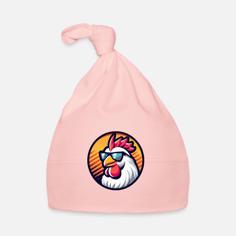 Poulet Bande Dessinée Cool Été Bonnet bio Bébé