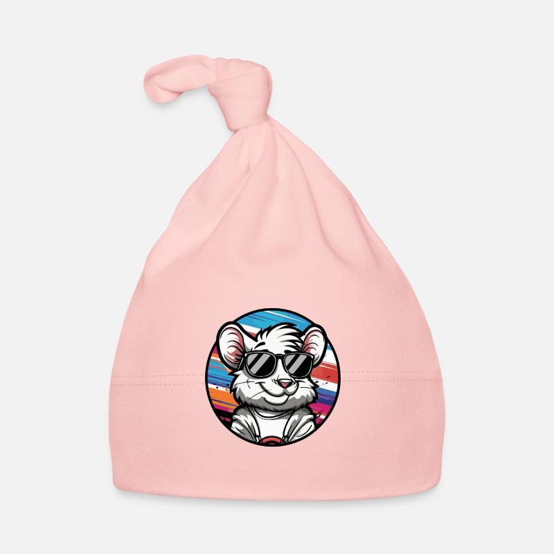 Maus Comic Cool Sommer Baby Bio-Mütze