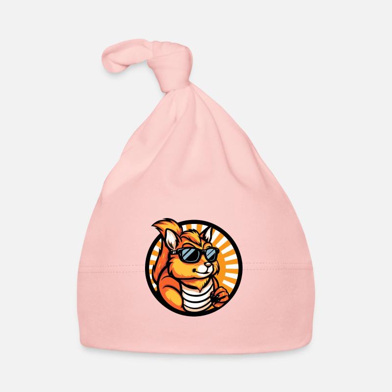 Eichhörnchen Comic Cool Sommer Baby Bio-Mütze