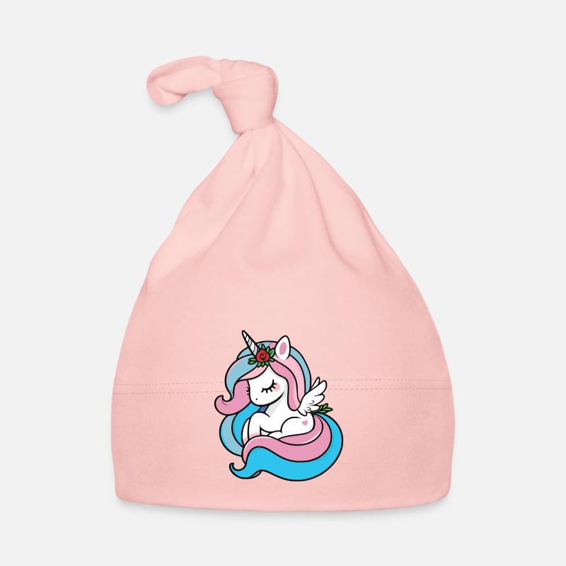 Licorne Treumend - Bonnet bio Bébé - rose
