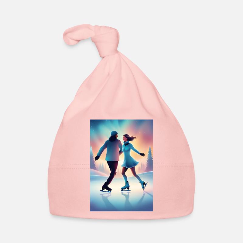 Süßes Eislaufpaar Baby Bio-Mütze