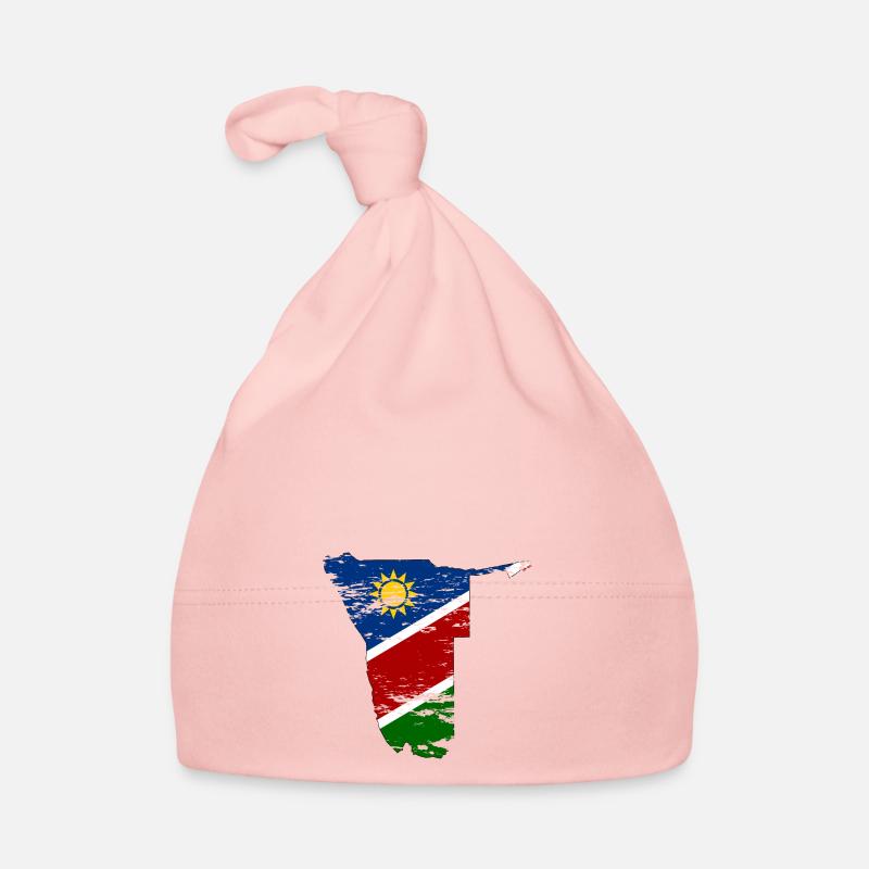 Namibia map used Organic Baby Cap