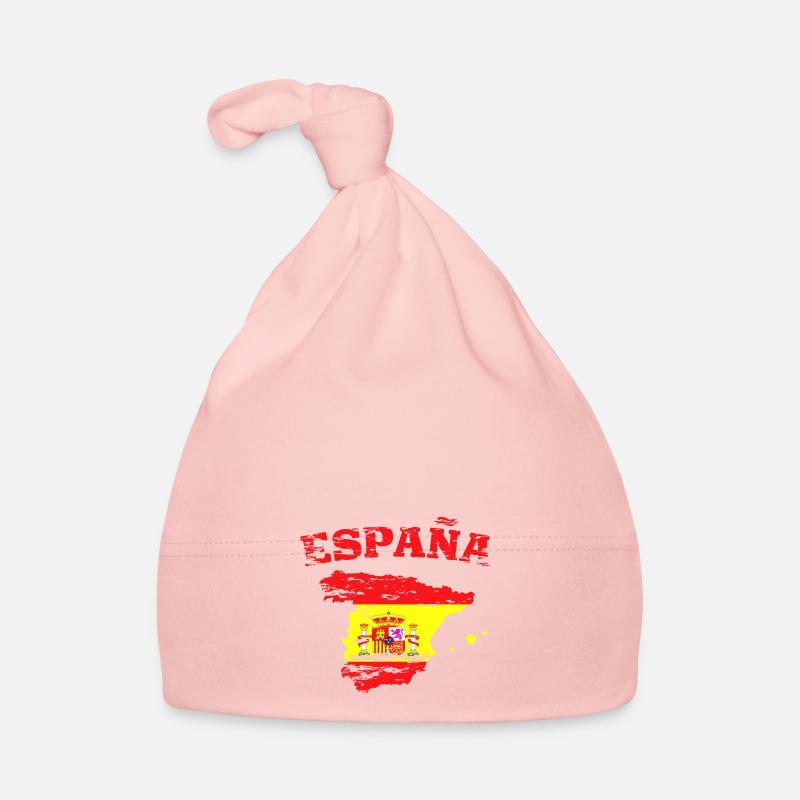 Spain Flag Map used Organic Baby Cap