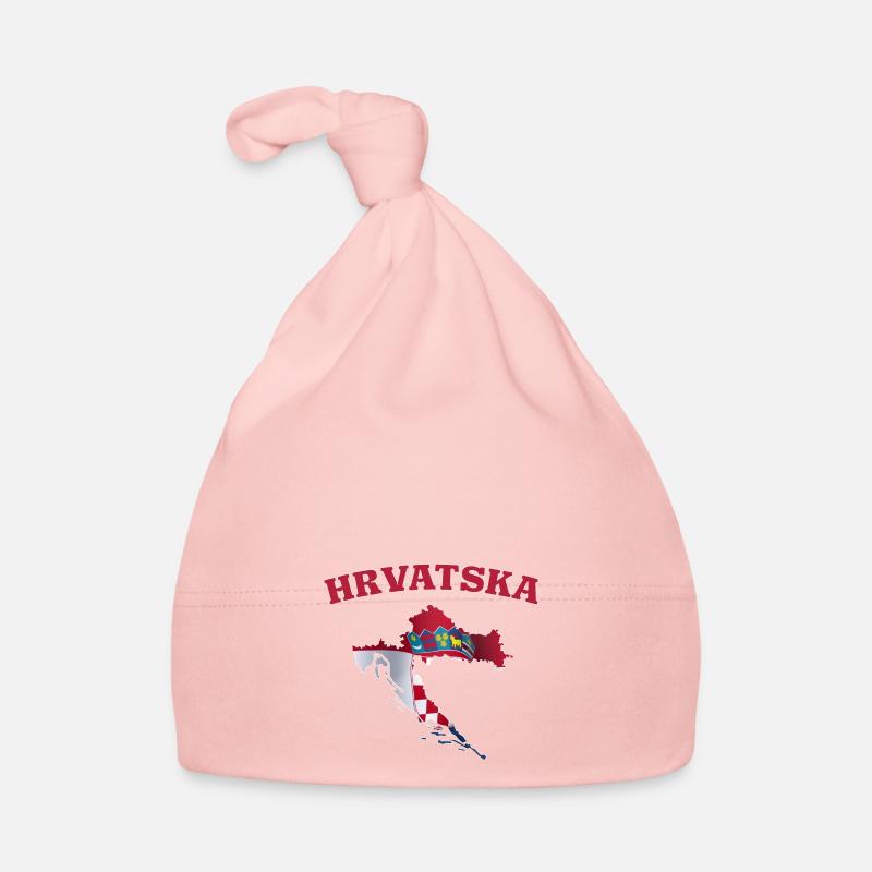 Croatia Flag Map Organic Baby Cap