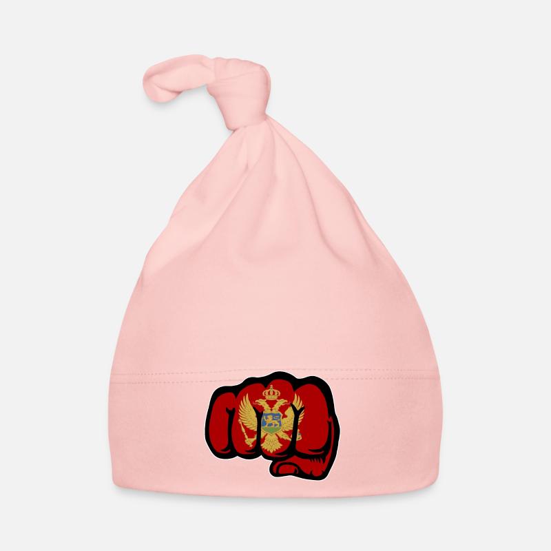 Poing du drapeau du Monténégro Bonnet bio Bébé