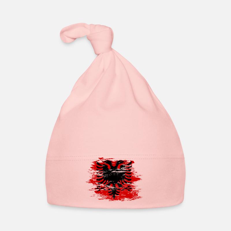Albania flag used Organic Baby Cap