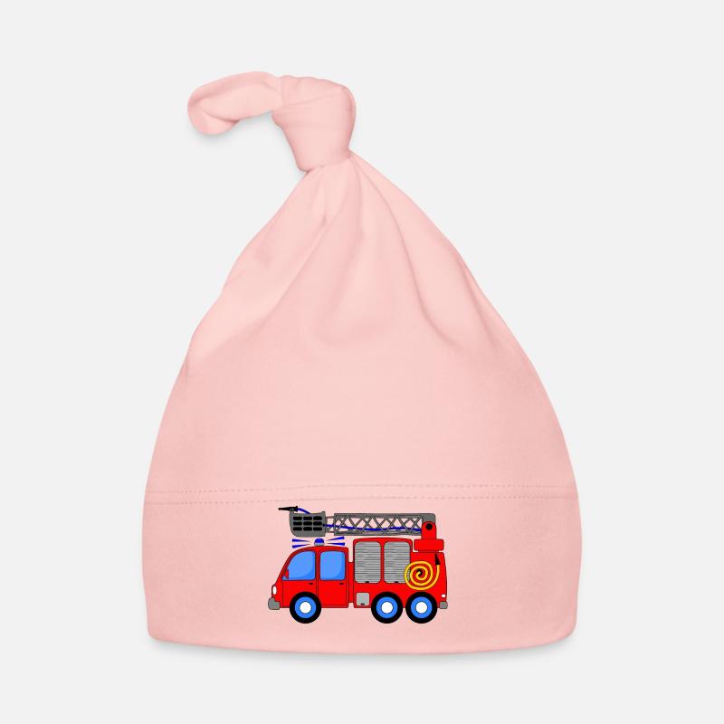 Enfants du camion de pompiers - Bonnet bio Bébé - rose
