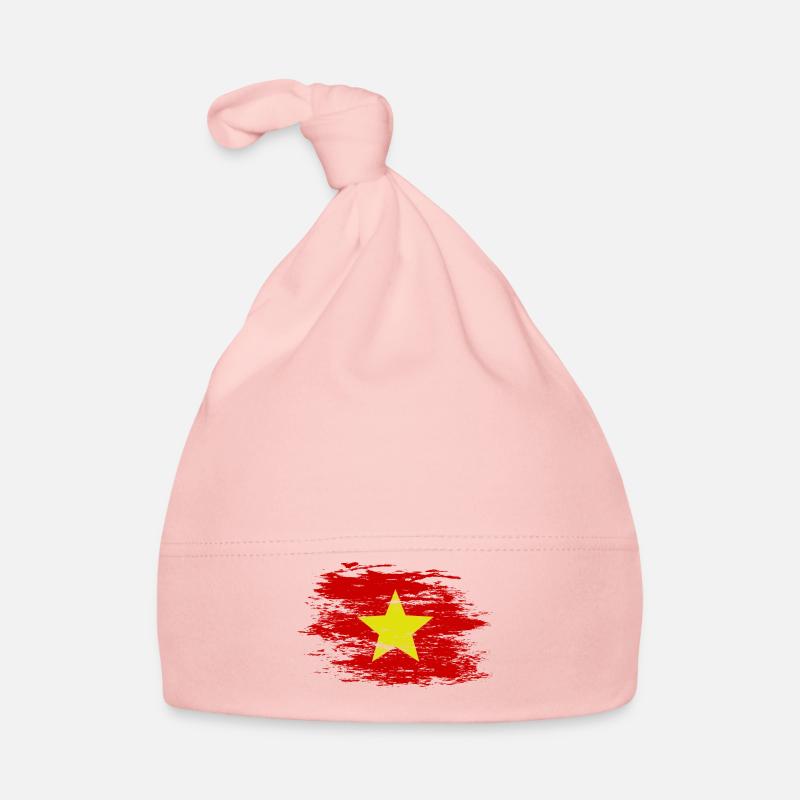 Drapeau du Vietnam utilisé Bonnet bio Bébé