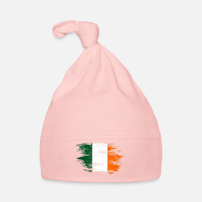 Drapeau de l’Irlande utilisé - Bonnet bio Bébé - rose
