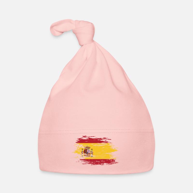 Spain flag used Organic Baby Cap