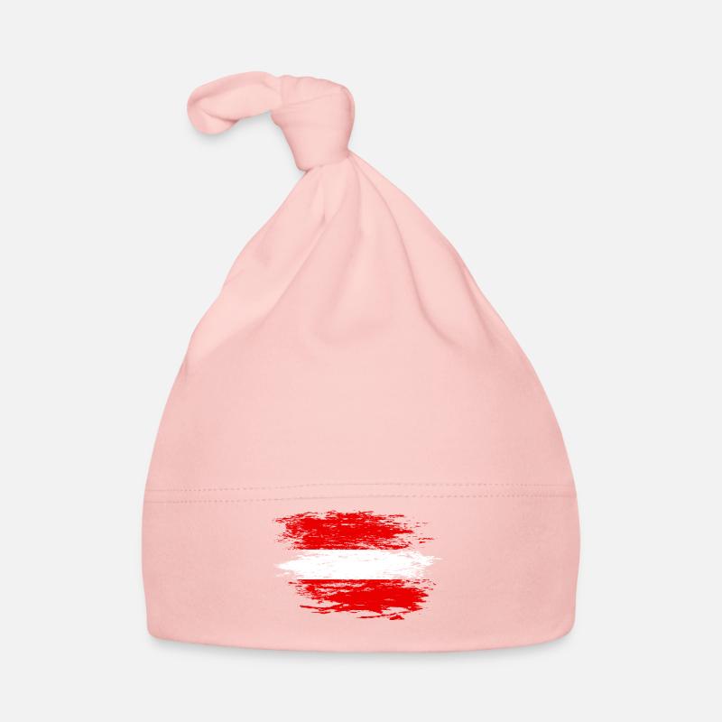 Drapeau de carte Autriche utilisé Bonnet bio Bébé