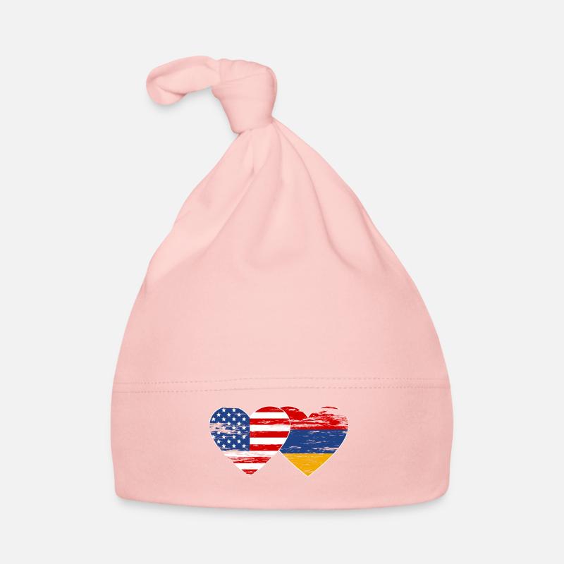Cœur de drapeau de l’Arménie utilisé Bonnet bio Bébé