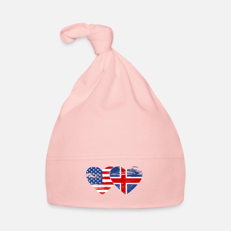 États-Unis Islande drapeau coeur utilisé Bonnet bio Bébé
