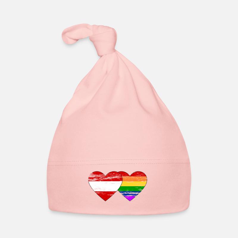 Drapeau arc-en-ciel de l’Autriche utilisé Bonnet bio Bébé