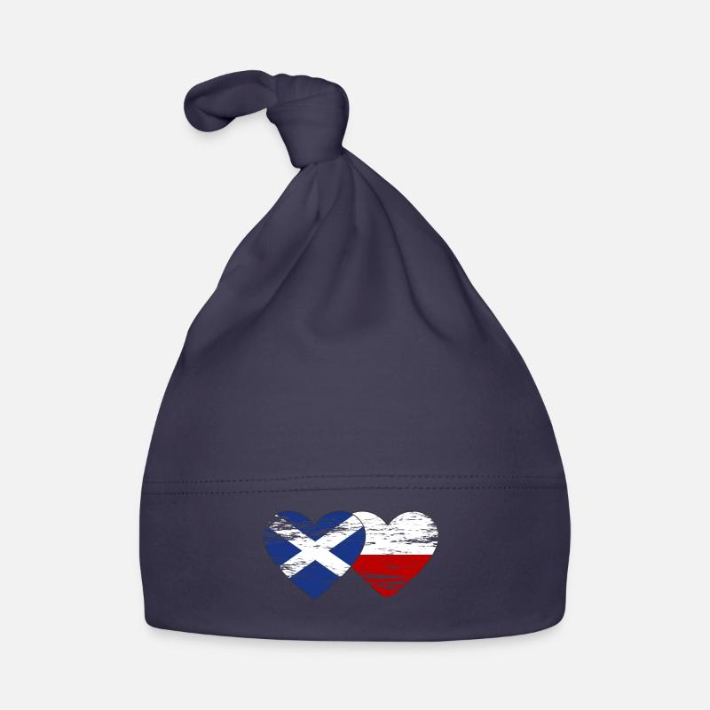 Ecosse Pologne drapeau coeur utilisé Bonnet bio Bébé