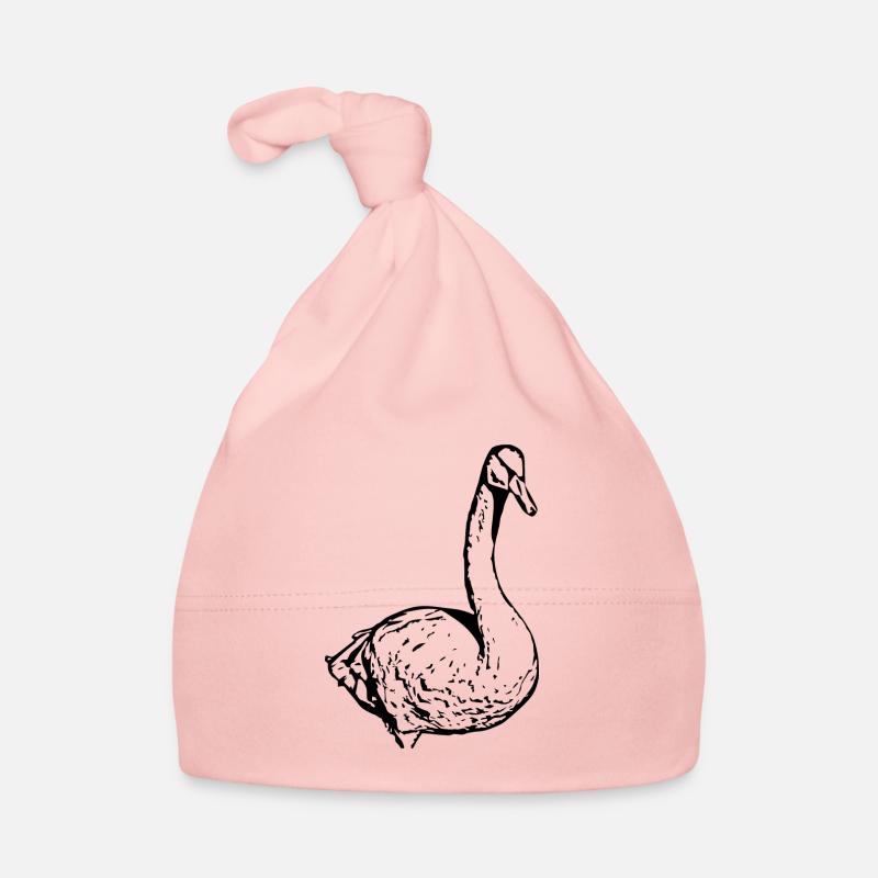 Swan Black Duck Bird Goose Organic Baby Cap