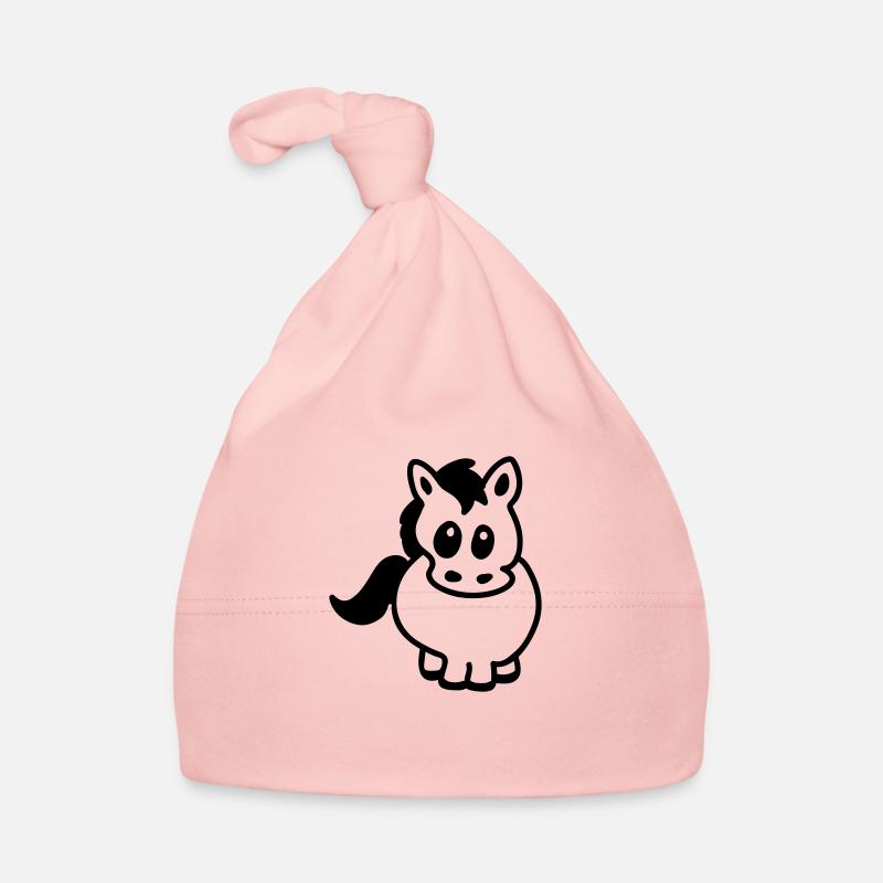 Dickes Pony - Line - Baby Bio-Mütze - Rosa