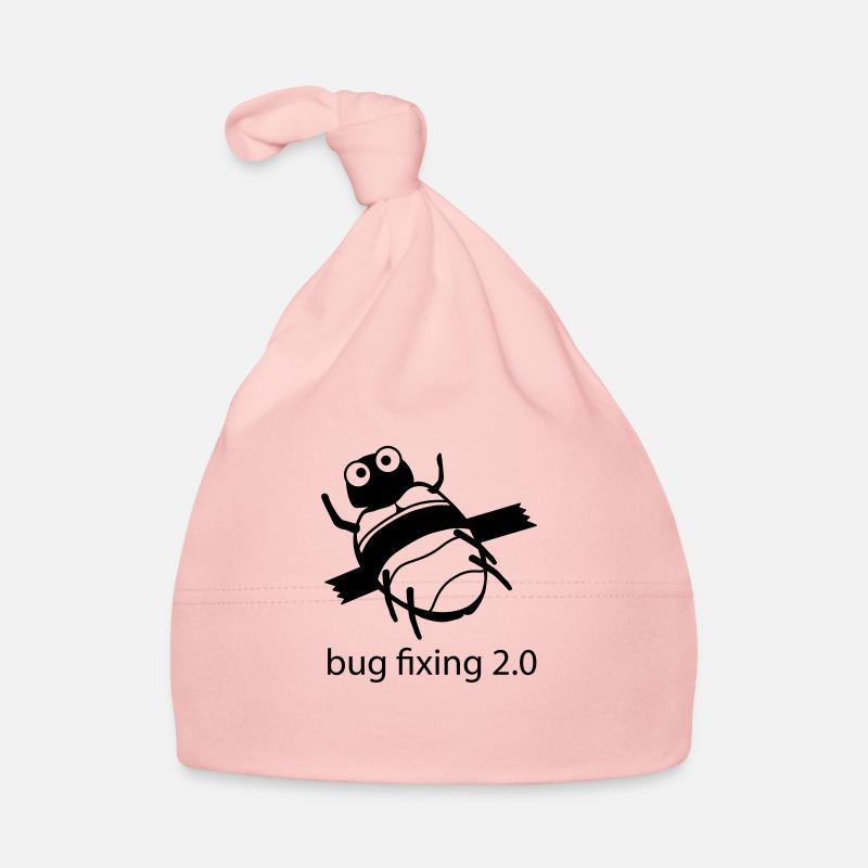 bug fixing einfarbig - Baby Bio-Mütze - Rosa