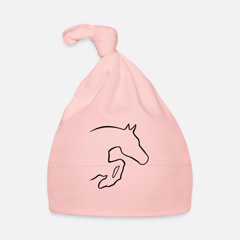 Springpferd - Baby Bio-Mütze - Rosa