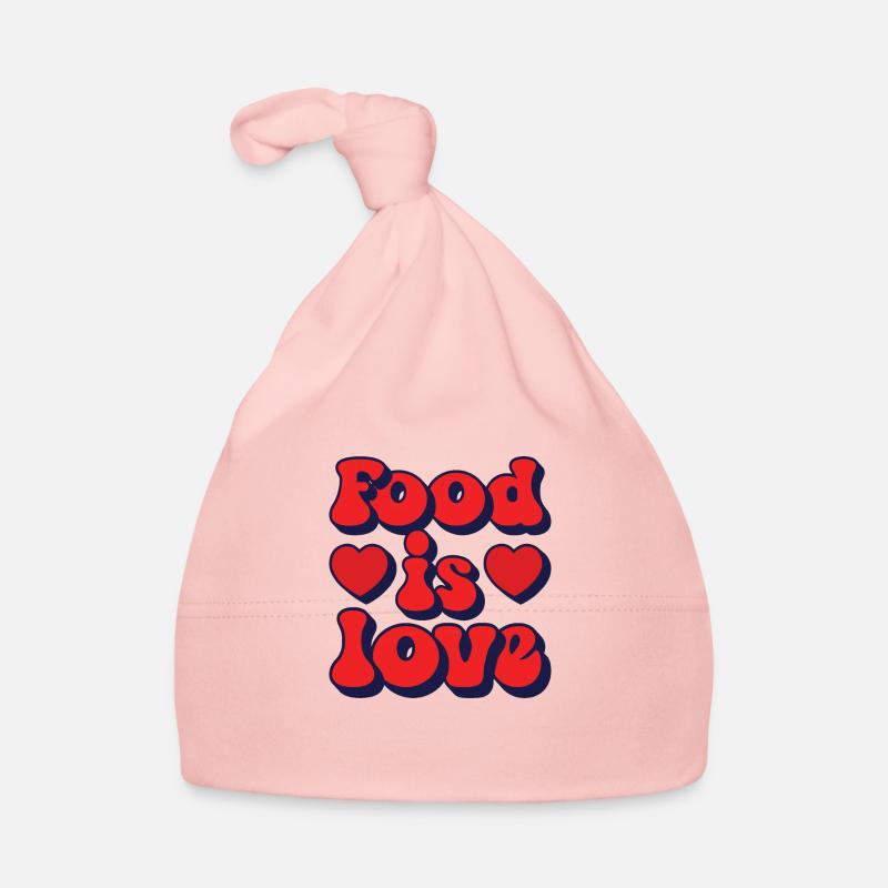la nourriture c'est l'amour! Bonnet bio Bébé